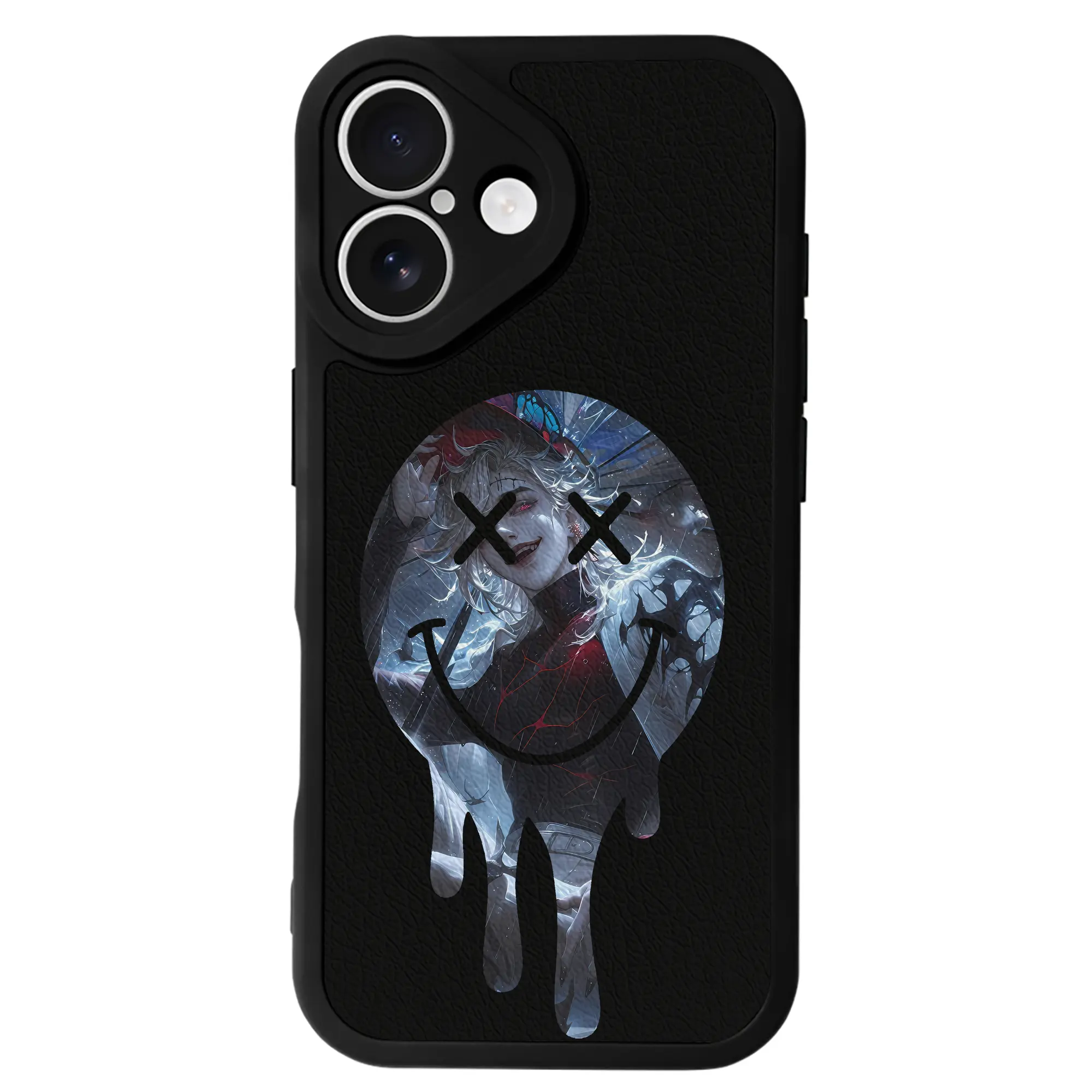 鬼滅の刃 グッズ,童磨 - IPhone 16シリーズ対応 ・ シリコンスマホケース ・ レザー調 ・ 高精度フィット ・ 耐衝撃 ・ ワイヤレス充電対応 ・ 精密カット